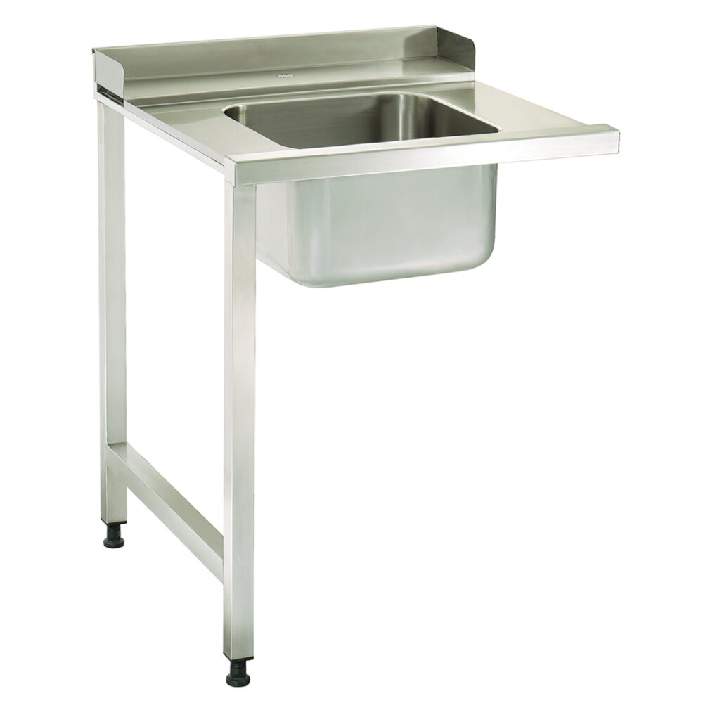 Dishwasher Table - 120 x 75cm - Left - with Sink and Storage Shelf