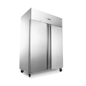 Fridge - 1400L - 6 Adjustable Shelves (2/1 GN) - Stainless Steel - with Glass Doors