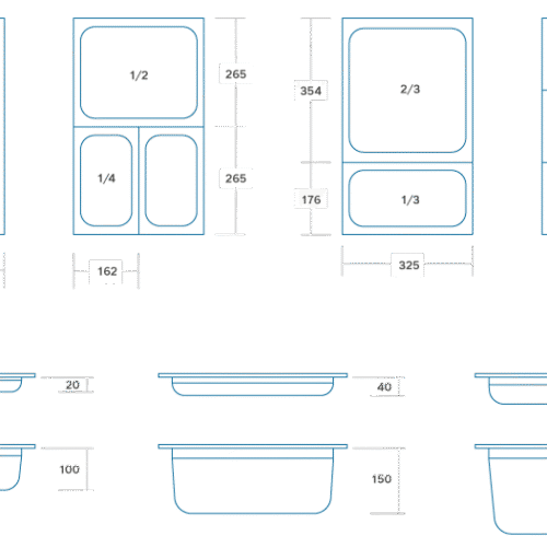 Gastronorm Container - 1/3 GN - 20cm Deep - Polycarbonate