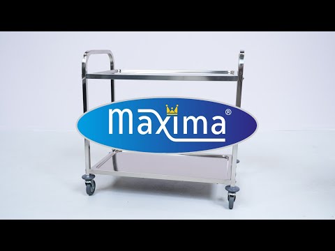 Stainless Steel Serving Trolley - 2 Shelves