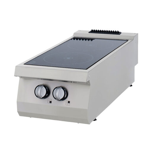 Heavy Duty Infrared Cooker - 2 Burners - Double Unit - 70cm Deep - Electric