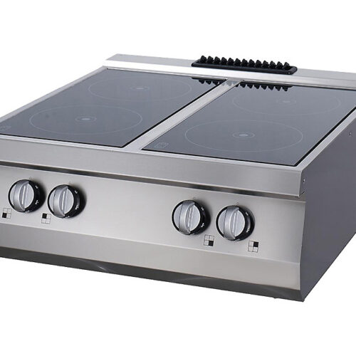 Heavy Duty Infrared Cooker - 4 Burners - Double Unit - 70cm Deep - Electric