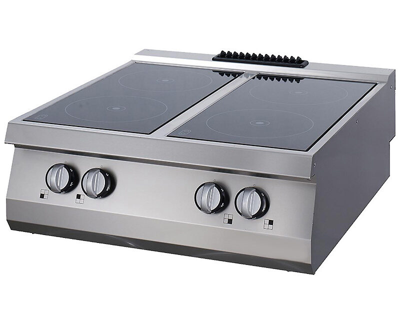 Heavy Duty Infrared Cooker - 4 Burners - Double Unit - 70cm Deep - Electric