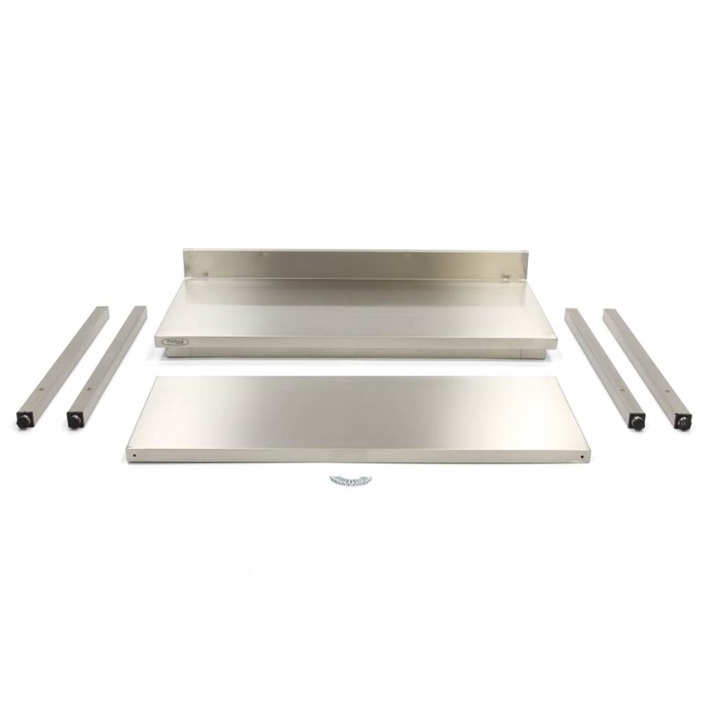 Stainless Steel Table - 160 x 70cm - Adjustable Height - with Backsplash