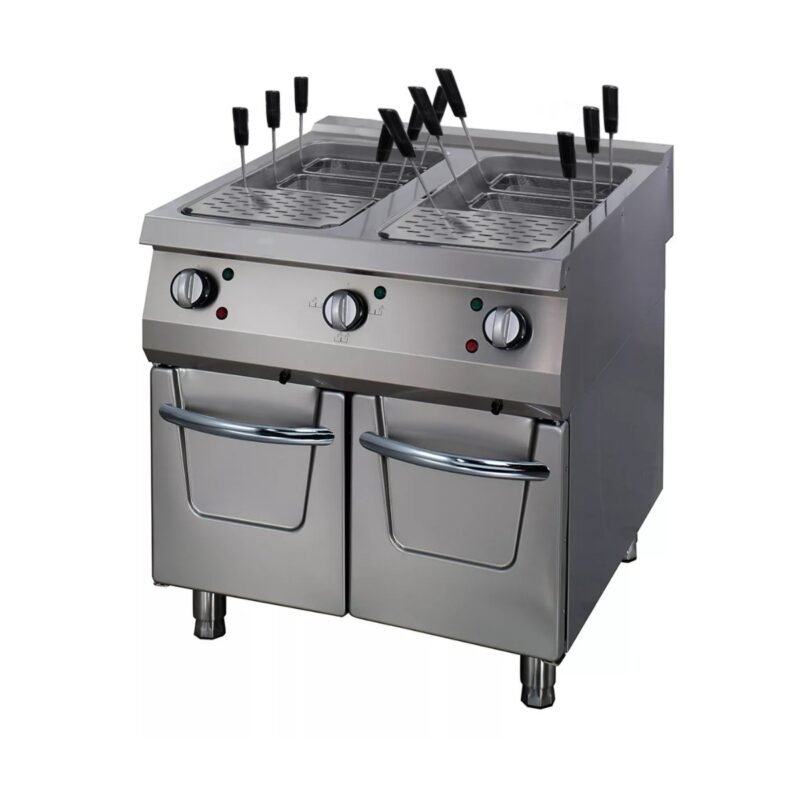 "Premium" makaronų viryklė - elektrinė - 400 V - dviguba - 90 cm gylio