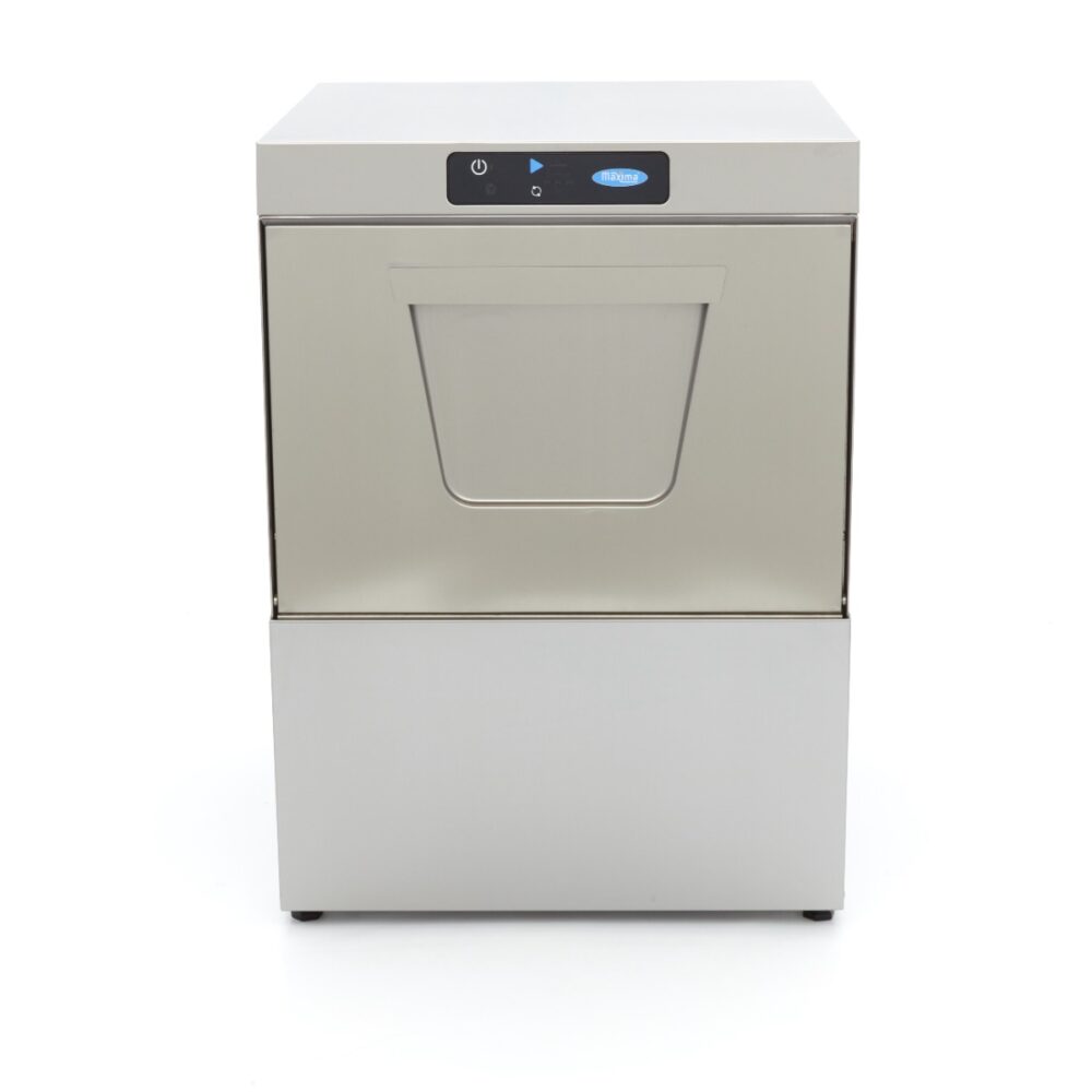 Undercounter Dishwasher - 50 x 50cm - with Drain, Rinse Aid and Soap Pump - Digital Display - 400V