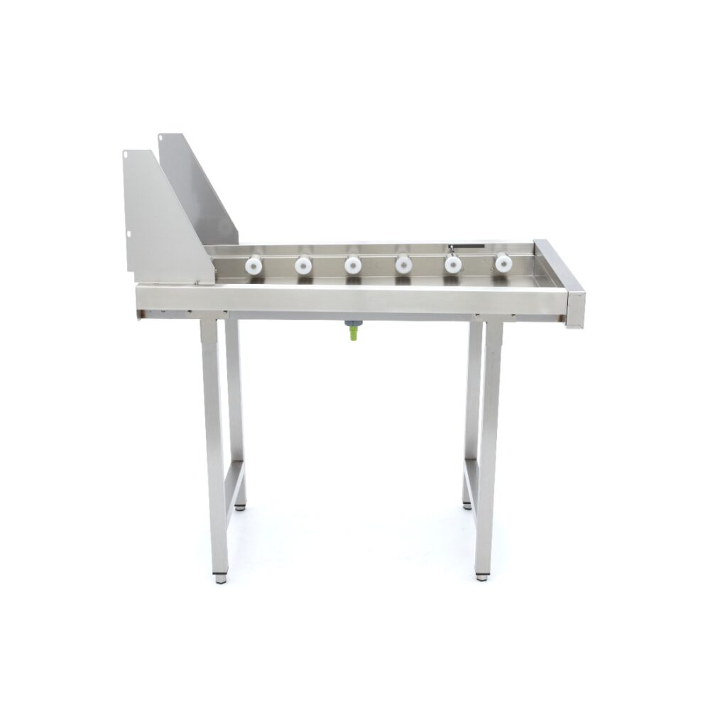 Stainless Steel Straight Roller Table - for Rack Conveyor Dishwasher
