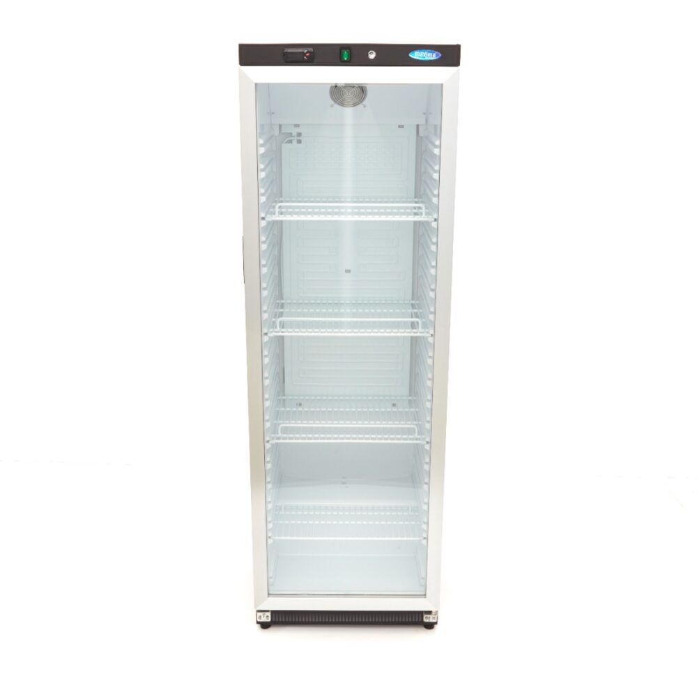 Fridge - 400L - Black - with Glass Door