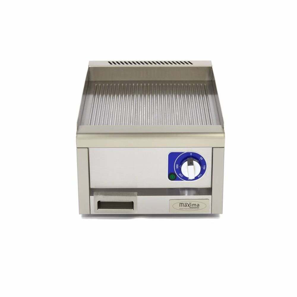 Commercial Grade Griddle - Grooved - Single Unit - 60cm Deep - Electric