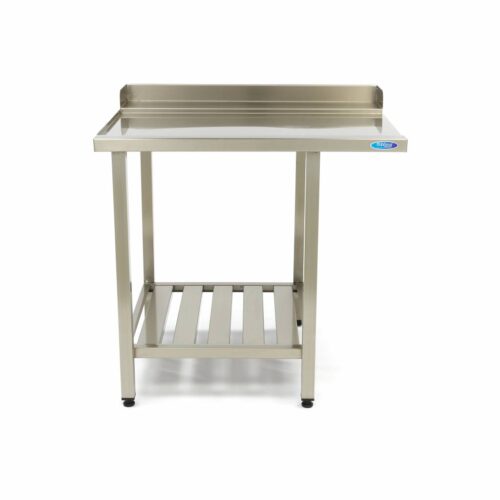 Dishwasher Table - 70 x 75cm - Left - with Backsplash and Storage Shelf
