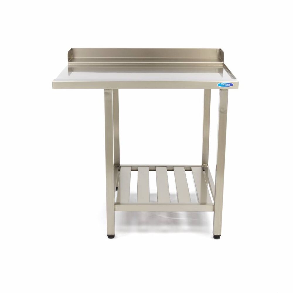 Dishwasher Table - 120 x 75cm - Right - with Backsplash and Storage Shelf