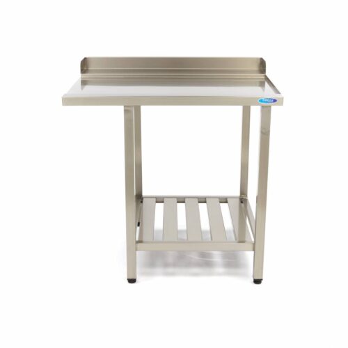 Dishwasher Table - 120 x 75cm - Right - with Backsplash and Storage Shelf