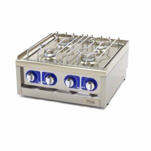 Commercial Grade Stove - 4 Burners - Electric - Double Unit - 60cm Deep - with Oven