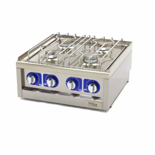 Commercial Grade Cooker - 4 Burners - Double Unit - 60cm Deep - Gas