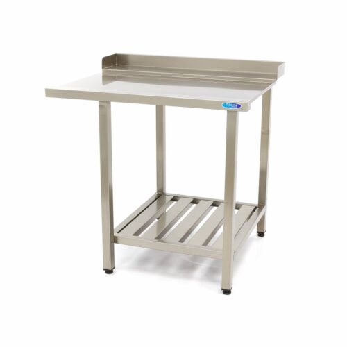 Dishwasher Table - 120 x 75cm - Right - with Backsplash and Storage Shelf