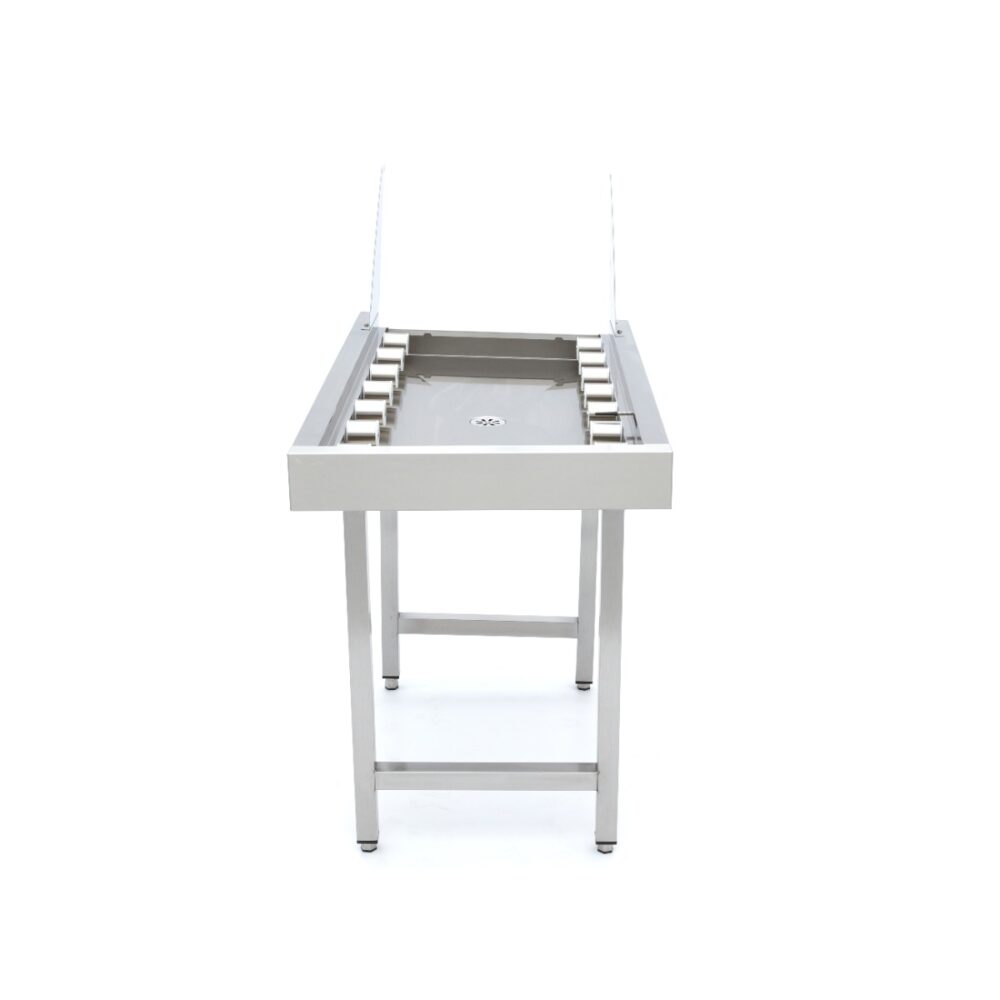 Stainless Steel Straight Roller Table - for Rack Conveyor Dishwasher