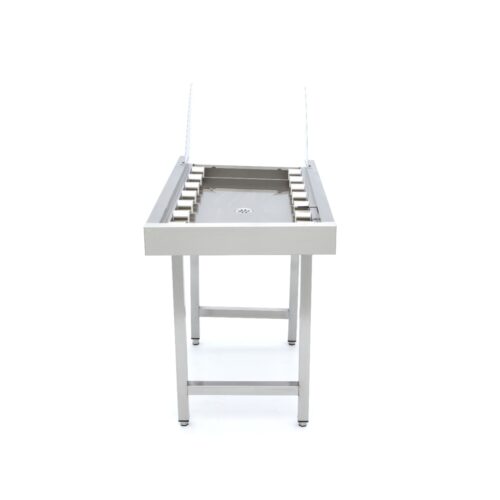 Stainless Steel Straight Roller Table - for Rack Conveyor Dishwasher