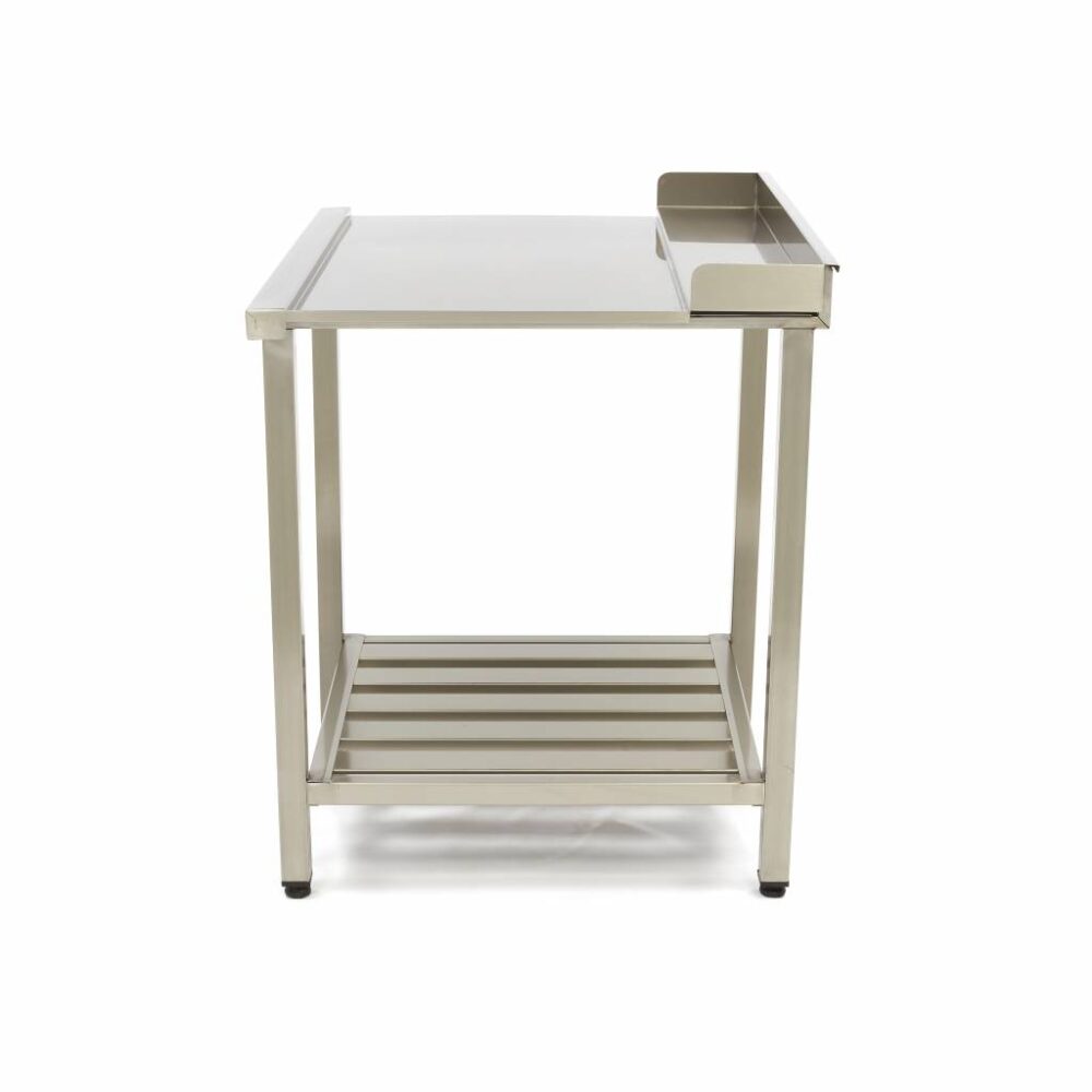 Dishwasher Table - 120 x 75cm - Right - with Backsplash and Storage Shelf