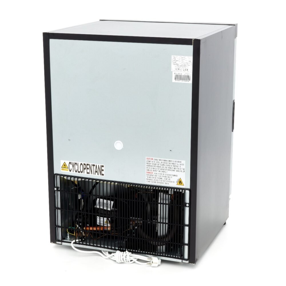 Šaldytuvas - 200L - juodas - su stiklinėmis durelėmis