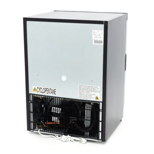 Šaldytuvas - 200L - juodas - su stiklinėmis durelėmis