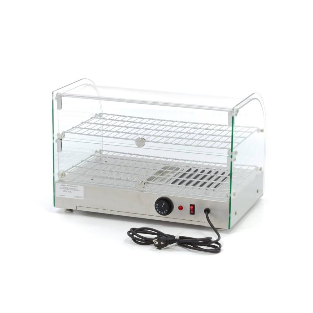 Šildoma maisto produktų vitrina 55 cm - 2 lentynos - 45 l