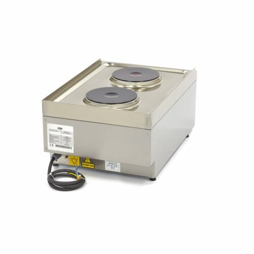 Komercinės klasės viryklė - 2 degikliai - elektrinė - vienas įrenginys