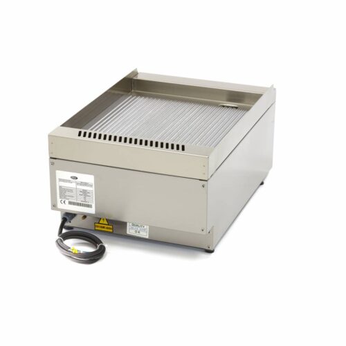 Commercial Grade Griddle - Grooved - Single Unit - 60cm Deep - Electric