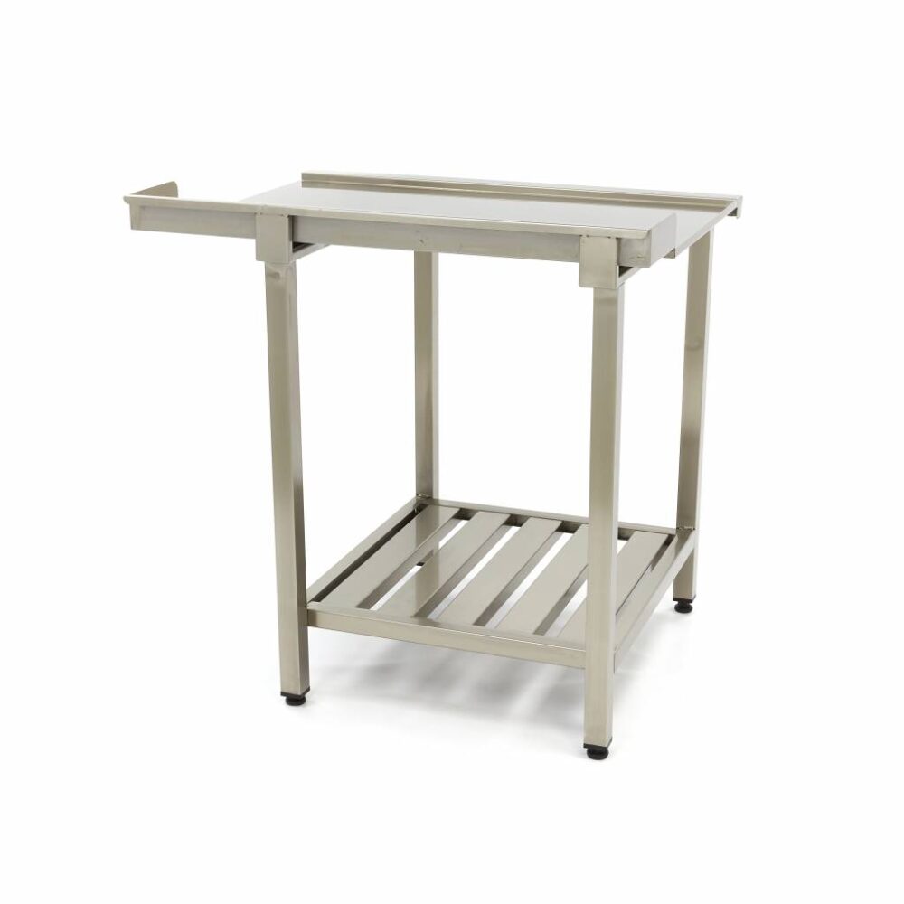 Dishwasher Table - 70 x 75cm - Left - with Backsplash and Storage Shelf