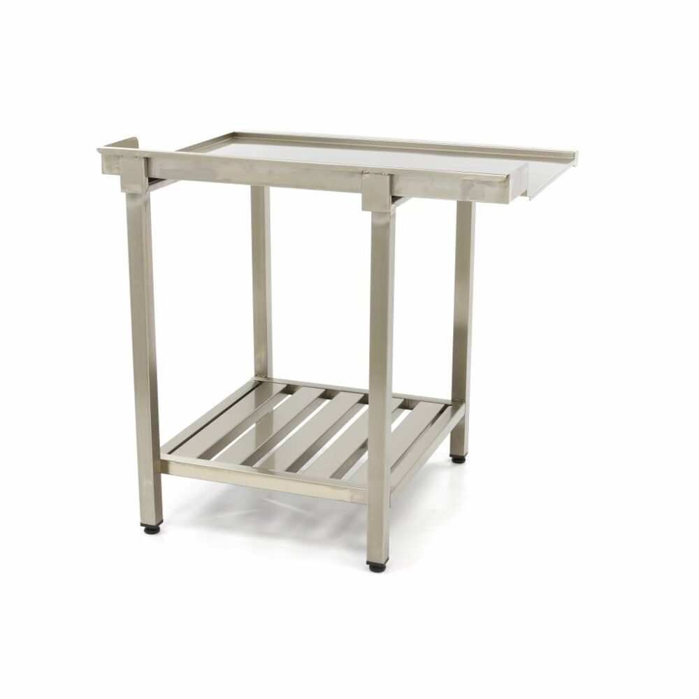 Dishwasher Table - 120 x 75cm - Right - with Backsplash and Storage Shelf