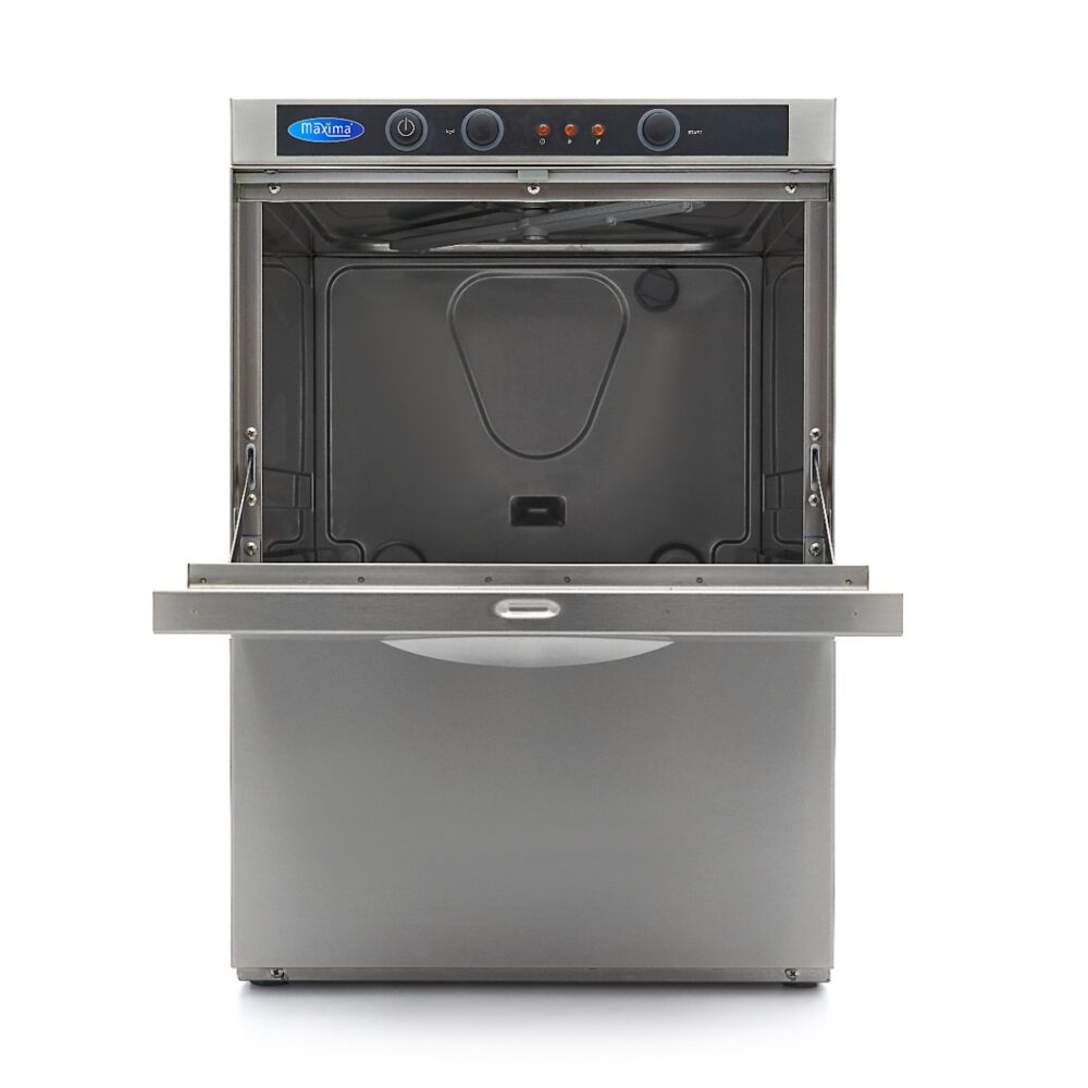 Glass Washer - 35 x 35cm - with Drain, Rinse Aid and Soap Pump