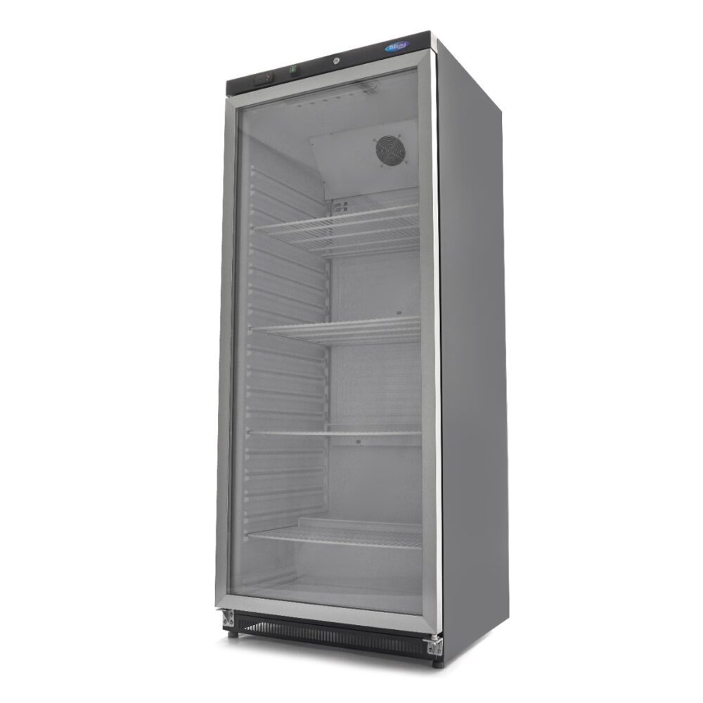 Fridge - 600L - Black - with Glass Door