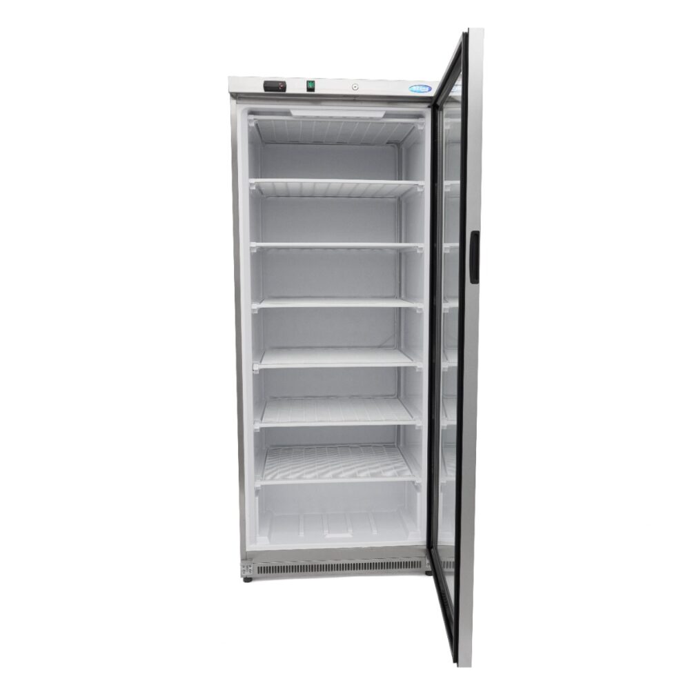 Freezer - 600L - Stainless Steel - with Glass Door
