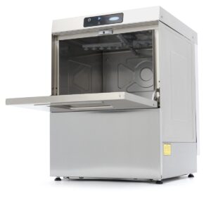 Glass Washer - 35 x 35cm - with Drain, Rinse Aid and Soap Pump - Digital Display - 230V