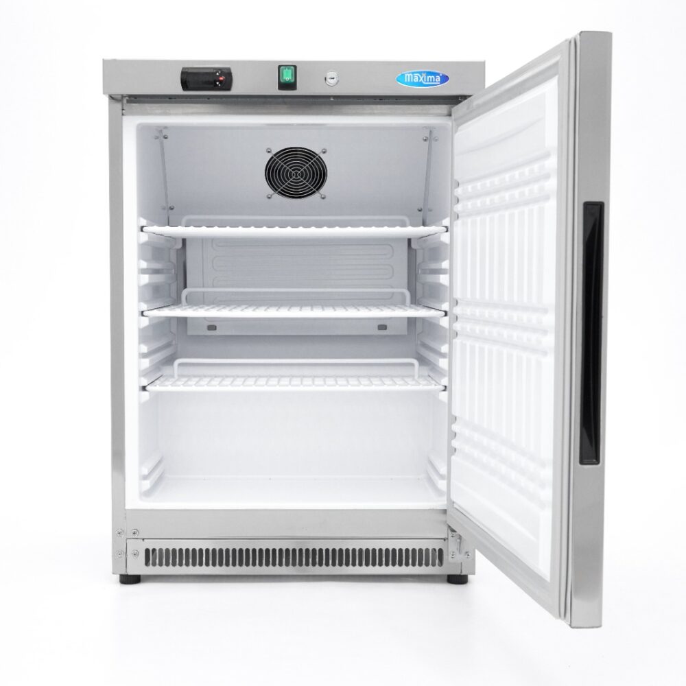 Fridge - 200L - 3 Adjustable Shelves - Stainless Steel