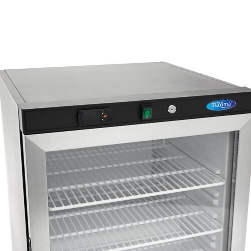 Šaldytuvas - 200L - juodas - su stiklinėmis durelėmis