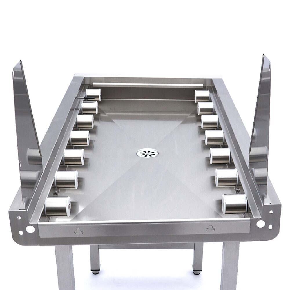 Stainless Steel Straight Roller Table - for Rack Conveyor Dishwasher
