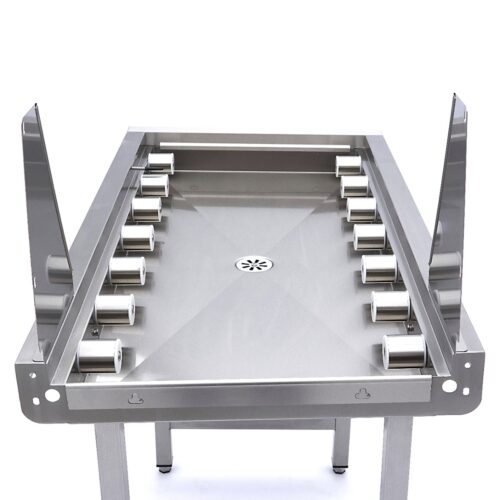 Stainless Steel Straight Roller Table - for Rack Conveyor Dishwasher