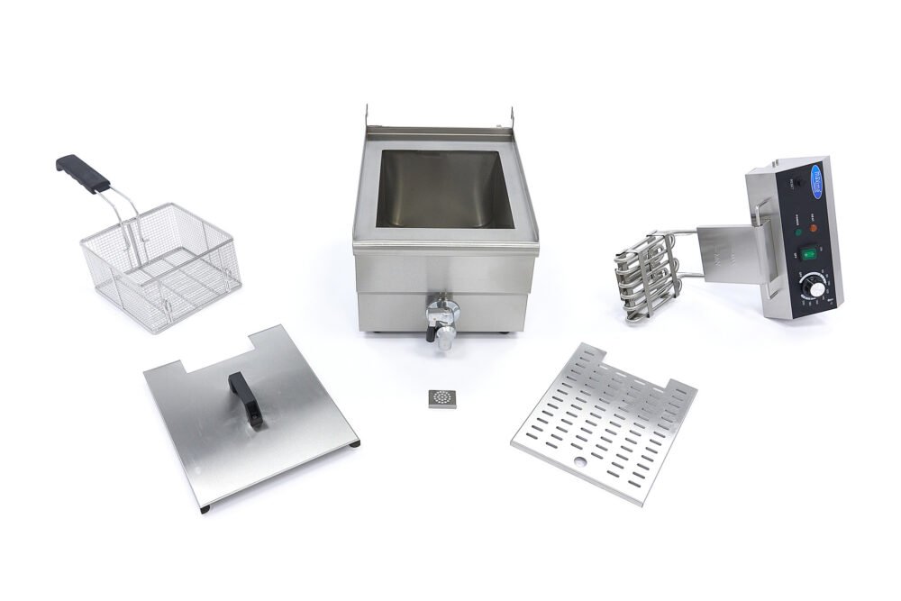 13 l fritavimo indas su išleidimo čiaupu