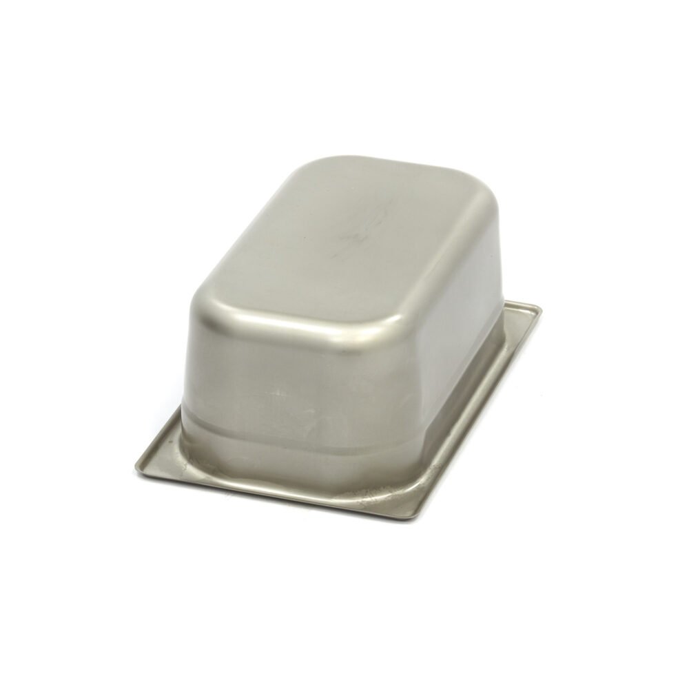Gastronorm konteineris 1/4 GN - 10 cm gylio - 26,5 x 16,2 cm - Nerūdijantis plienas