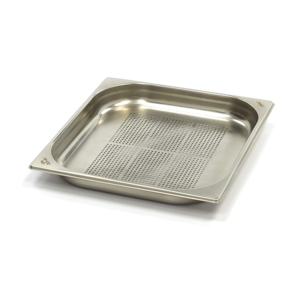 sp-productfoto-089 Gastronorm konteineris 2/3 GN - perforuotas - 4 cm gylio - 32,5 x 35,4 cm - nerūdijantis plienas