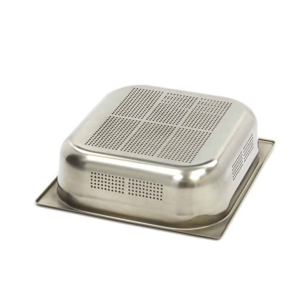 sp-productfoto-094 Gastronorm konteineris 2/3 GN - perforuotas - 10 cm gylio - 32,5 x 35,4 cm - nerūdijantis plienas