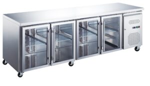 Counter Fridge - 223cm - 4 Glass Doors