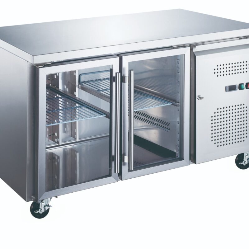 Counter Fridge - 136cm - 2 Glass Doors