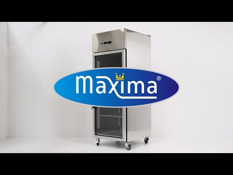 Freezer - 700L - 3 Adjustable Shelves (2/1 GN) - Stainless Steel - with Glass Door