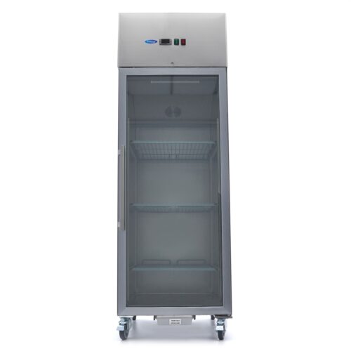 Freezer - 600L - 3 Adjustable Shelves (2/1GN) - Stainless Steel - with Glass Door