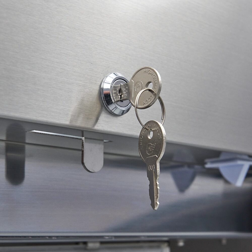 Šaldytuvas - 700L - 3 reguliuojamos lentynos (2/1 GN) - nerūdijantis plienas - su stiklinėmis durelėmis