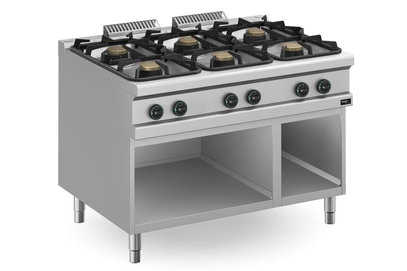 APACH 900 SERIJOS 6 DEGIKLIŲ DUJINĖ VIRYKLE APRG-129P/PL