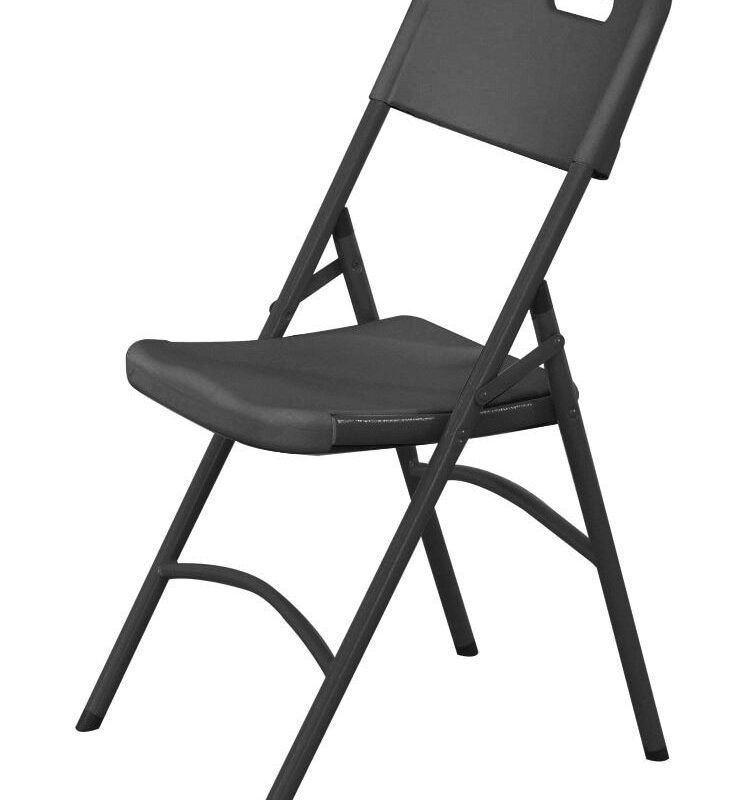 Kėdė išvažiuojamiesiems pokyliams, AmerBox, maks. apkrova 175 kg., Juodas, 540x440x(H)840mm