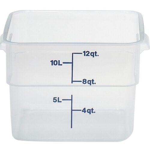 12SFSPP190_A1C0_1016_S01 Skaidrus polipropileninis konteineris maistui CamSquare, Cambro, 11,4L, Permatomas, 256x310x(H)210mm