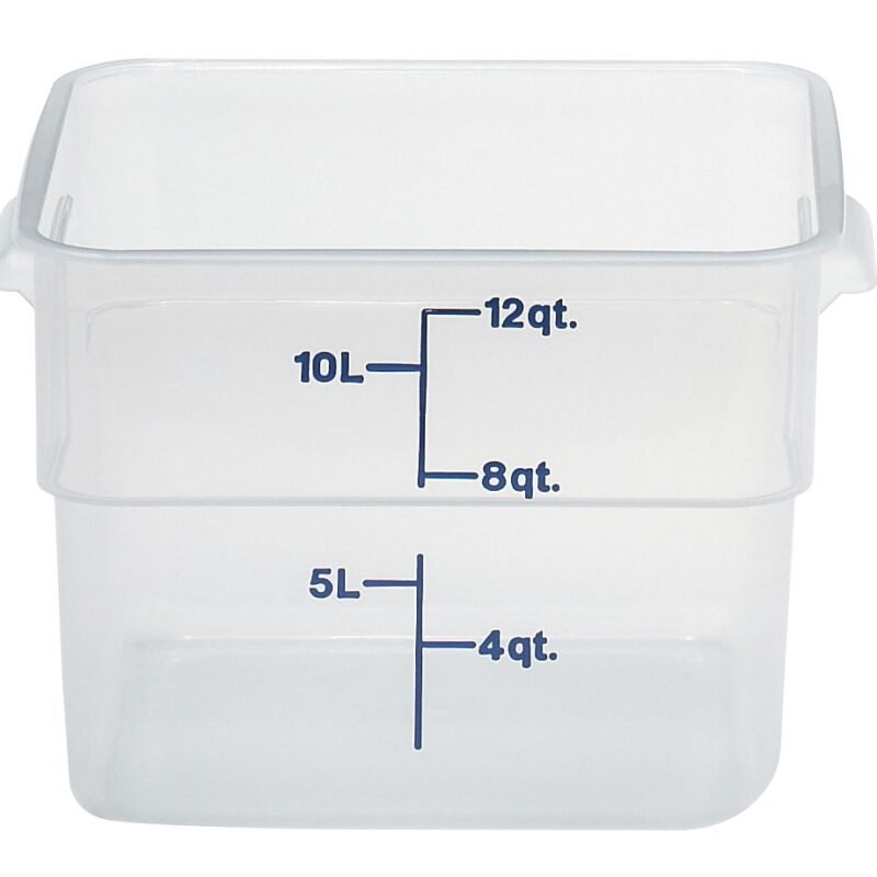 Skaidrus polipropileninis konteineris maistui CamSquare, Cambro, 11,4L, Permatomas, 256x310x(H)210mm